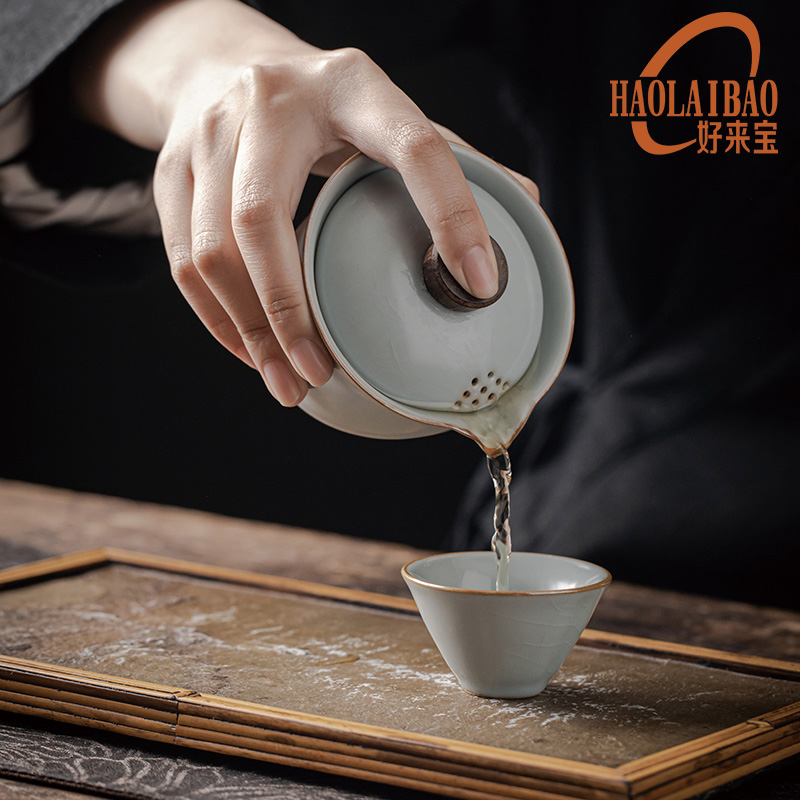 好来宝汝窑·云游开片茶具旅行套装HLB-CJ021高清大图