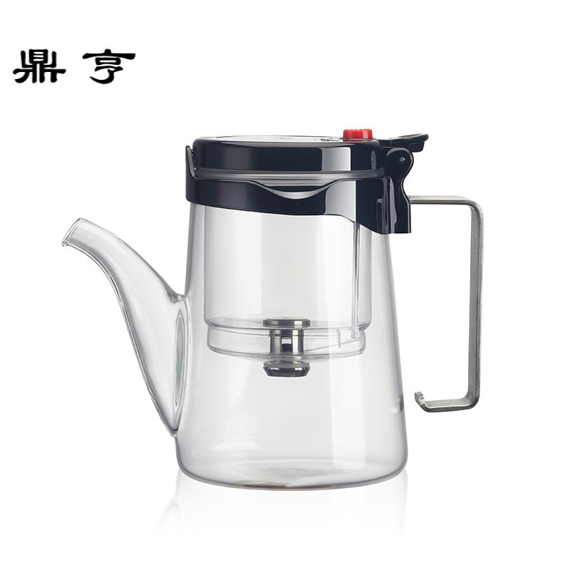 鼎亨飘逸杯全玻璃内胆泡茶杯过滤玻璃茶壶耐热拆洗冲茶器家用茶具