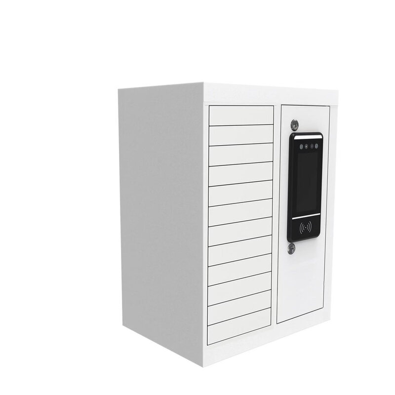 中虎智能12位手机存放柜 手机寄存柜1.0mm厚抽指纹密码款高清大图