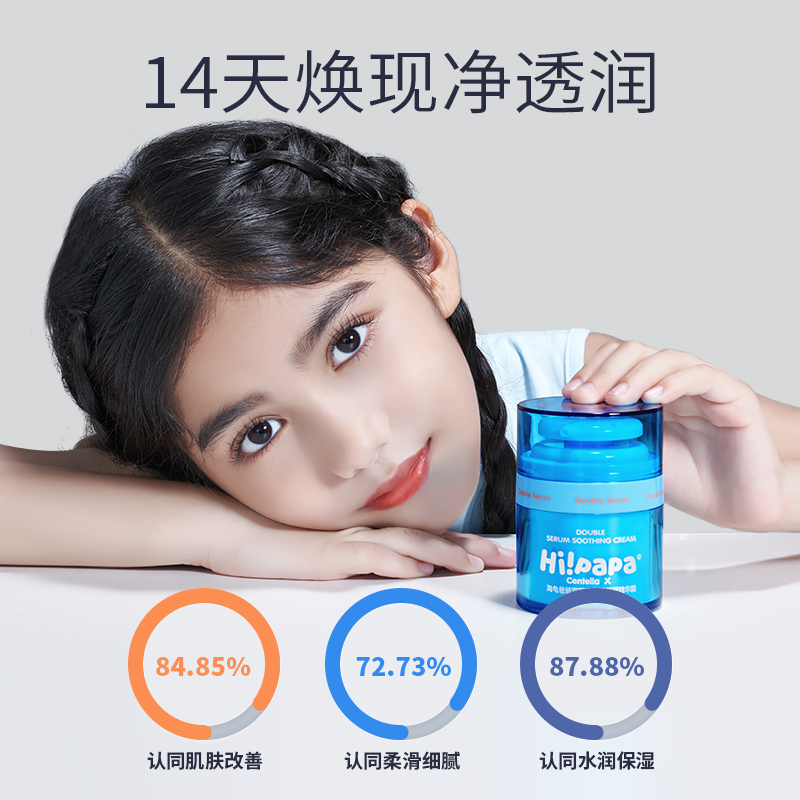 Hi!papa海龟爸爸 双萃高保湿舒缓精华霜(小蓝瓶)50g高清大图