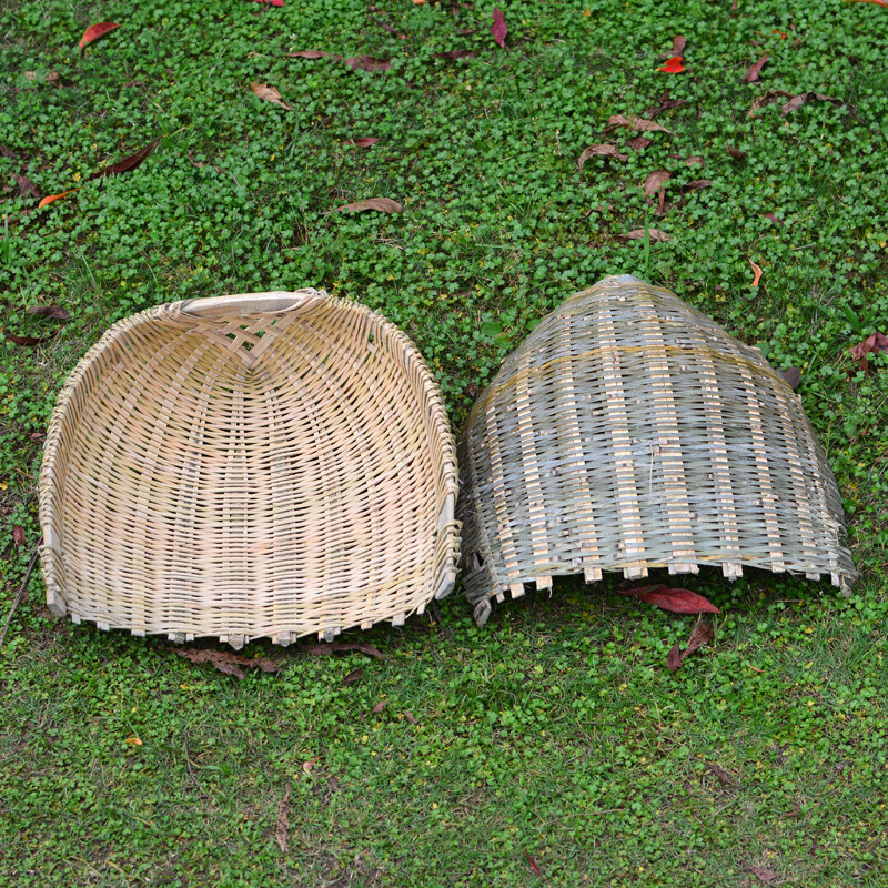 手工土箕 竹编尺寸约45*45cm 农用建筑垃圾挑土簸箕 粪箕畚箕畚斗挑菜筐箩筐高清大图