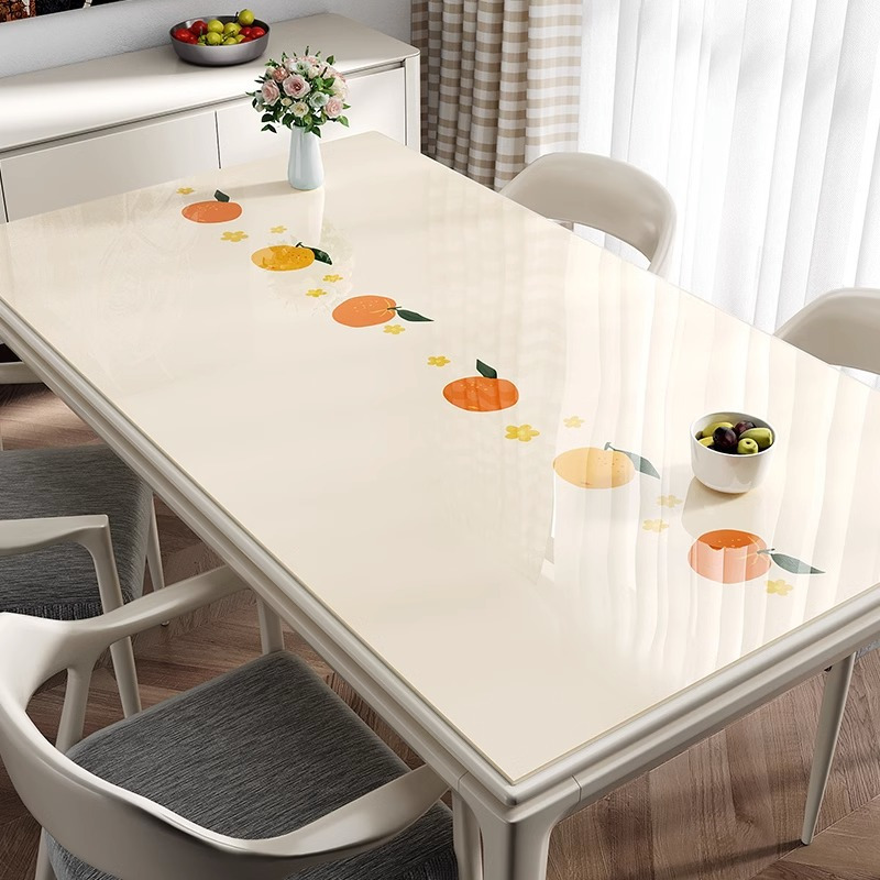 峰呈fc0397pvc桌垫软玻璃轻奢感餐桌面垫茶几台布