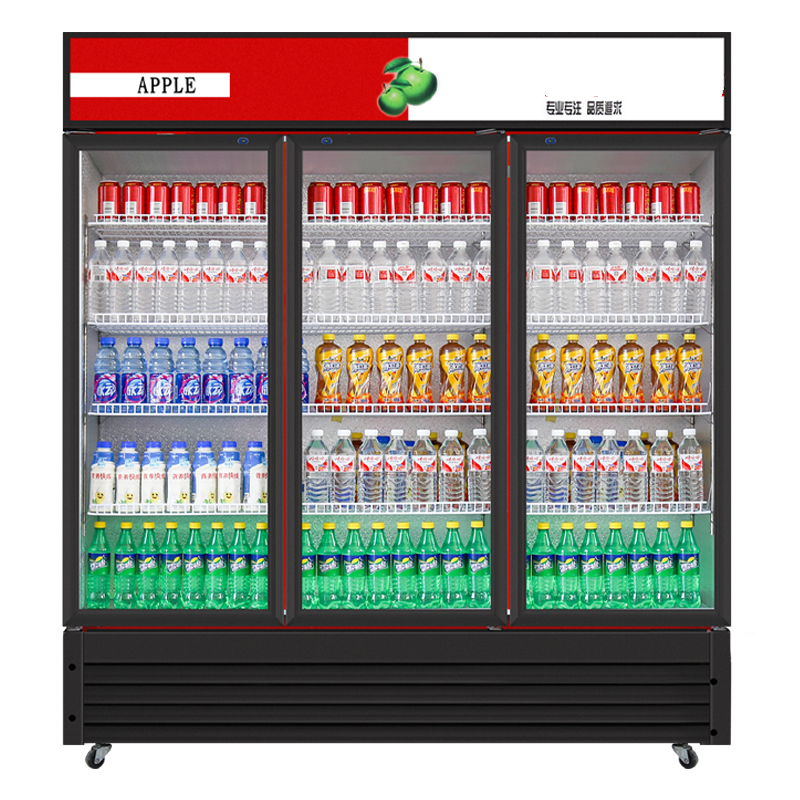 冷藏展示柜商用妖怪饮料保鲜柜冰箱立式单门双开门超市啤酒冰柜