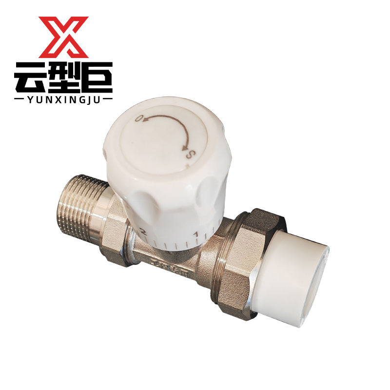 云型巨 直式温控阀 家用暖气片散热器配件 PPR32*1寸 单位:个高清大图