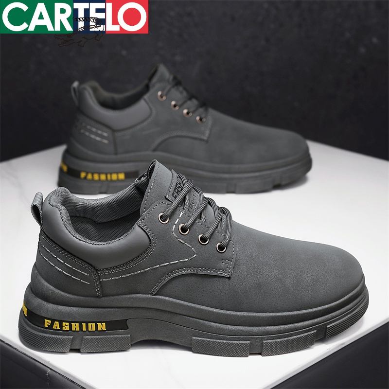线下专柜同款卡帝乐鳄鱼cartelo新款时尚低帮马丁鞋工装鞋休闲鞋男鞋