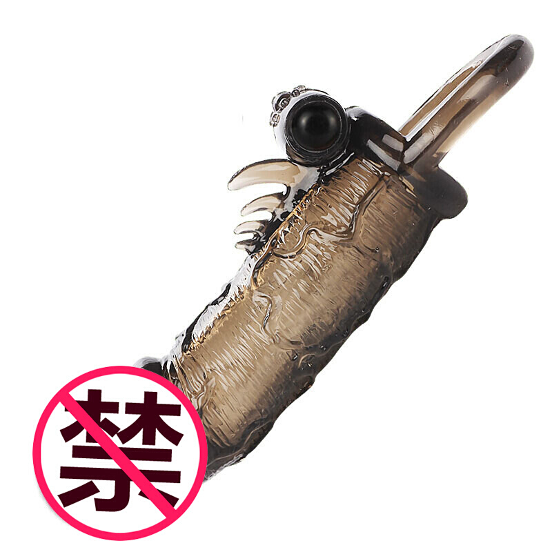 久爱 狼牙套加长加粗震动安全套 狼牙棒避孕套男用外用房事时间环带刺狼牙套锁精环成人情趣用品 震动款高清大图