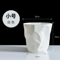 绵冠北欧家用无盖垃圾桶日式创意卫生间客厅卧室厨房塑料垃圾筒
