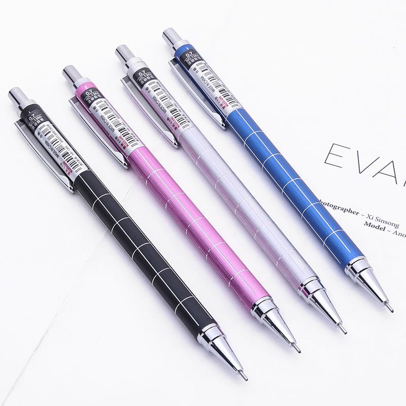 金属自动铅笔中小学生学生用品文具素描笔0.5自动铅笔0.7书写铅笔 0.5MM(金属款)-d4 1支笔