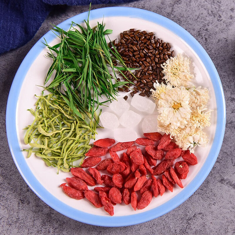 半亩良田 花果茶 胖大海菊花茶2种茶包组合360g 金银杞菊 胖大海 金银花 菊花 甘草片 枸杞高清大图