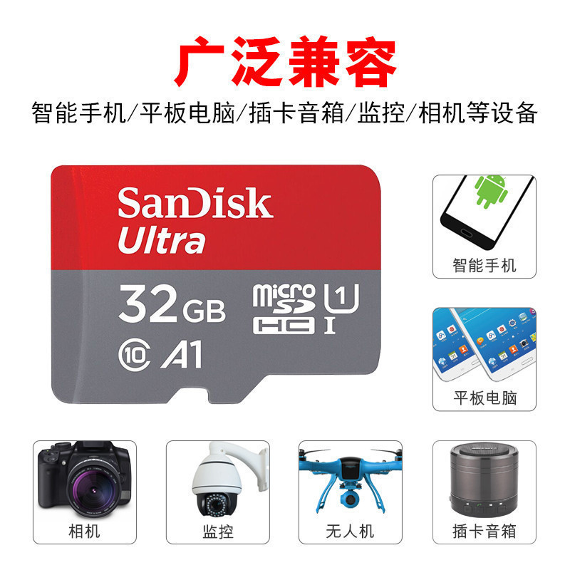 闪迪(SanDisk)官方标配(闪迪32G)内存卡32G卡+卡套+读卡器+卡盒