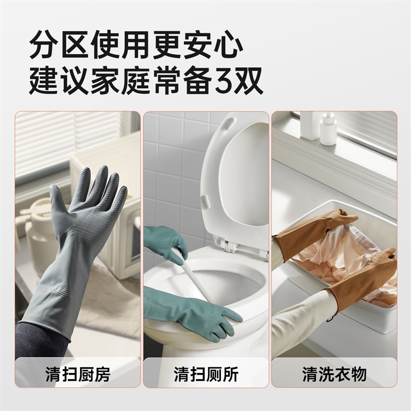 特厚乳胶防滑手套墨绿色高清大图