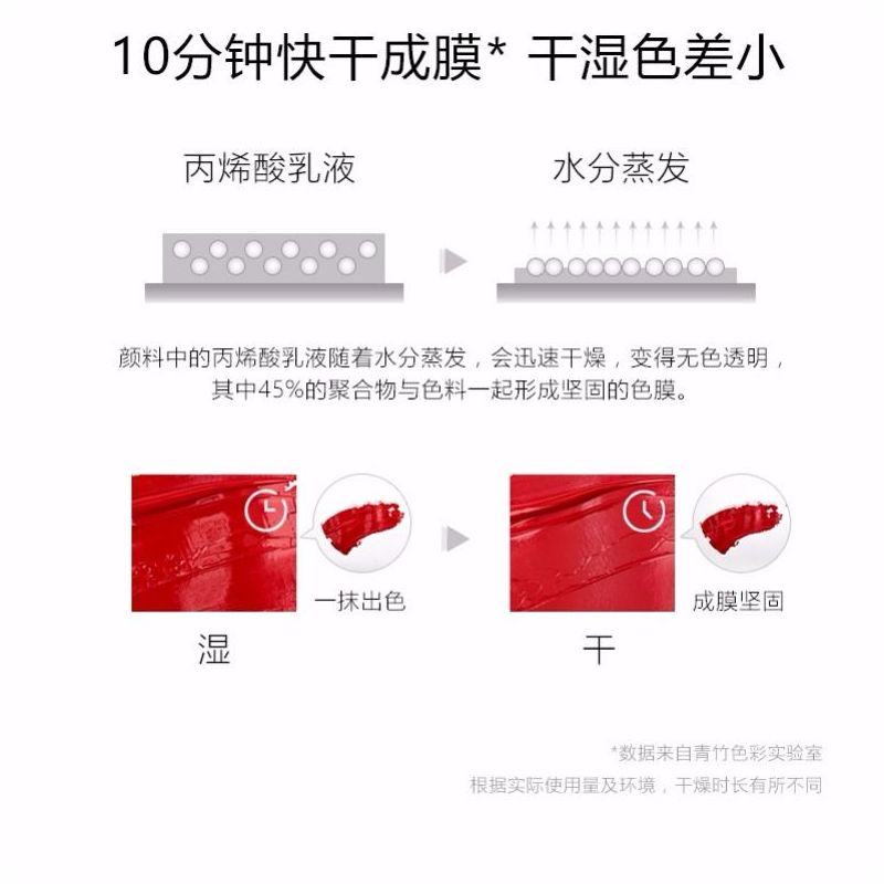 青竹无甲醛丙烯颜料小套装丙烯画颜料彩绘墙绘儿童颜料画画