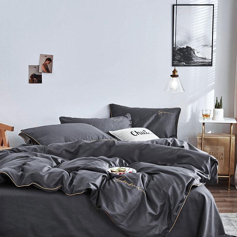 家柏饰(CORATED)60支长绒棉四件套全棉全棉床单被套床笠床上用品北欧风被罩高清大图