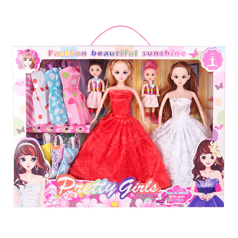 乖乖芭比娃娃礼盒装带衣服换装生日礼物芭比娃娃公主梦幻情景视频