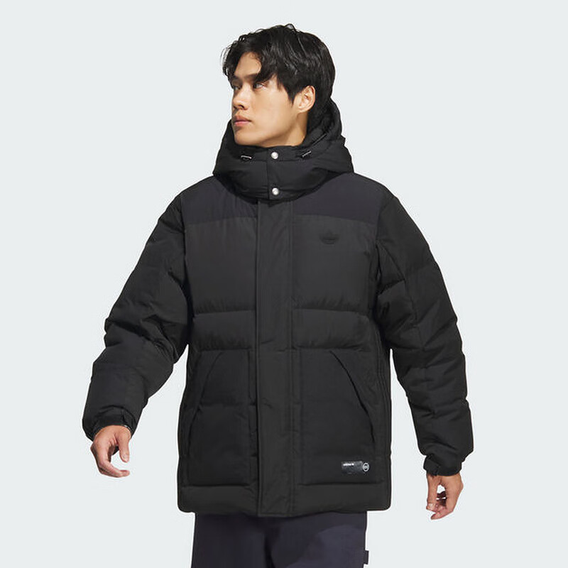 阿迪达斯 (adidas)男装 新款复古保暖工装运动600蓬连帽鸭绒羽绒服JD3753 ZP