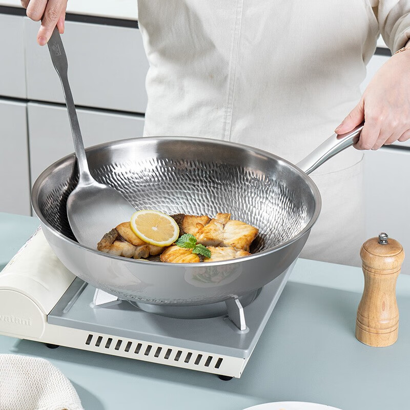 (顺丰发货)德铂(Debo)费迪南德纯钛无涂层炒锅32cm DEP-877高清大图