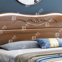 居将 JJ4022919 胡桃木实木床1.8米双人床