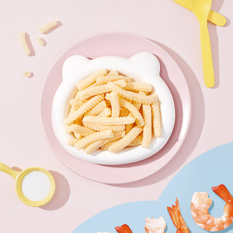 来伊份 0油添加虾条18g*3非油炸膨化食品儿童零食零嘴办公室休闲