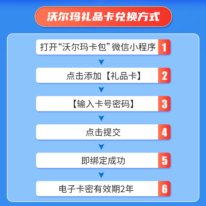 沃尔玛50元电子礼品卡 (官方卡密 自动发货)