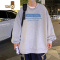 YANXUins潮牌春外套美式圆领卫衣男oversize无帽大码上衣服加绒