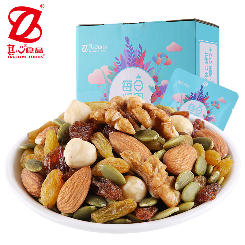 真心 每日坚果600g 混合果仁 零食大礼包