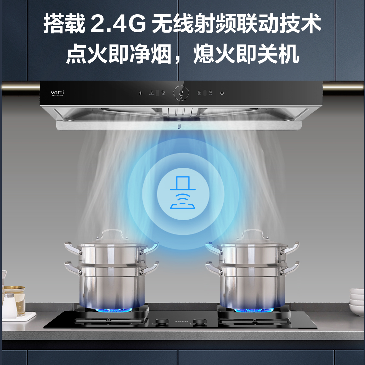 华帝(vatti)JZY-ZS310S燃气灶 液化气5.0猛火 铝合金分火器和铜火盖分体式结构高清大图