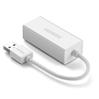 格瑞特宏歌X绿 联 20253 USB2.0转百兆有线网卡 RJ45网线接口转换器 白