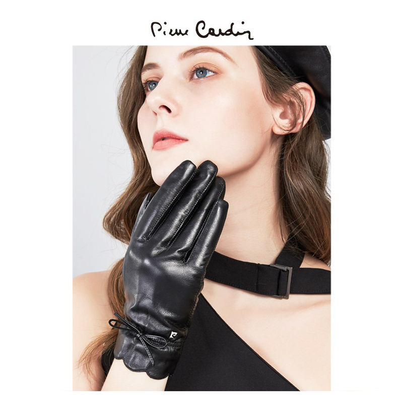 皮尔卡丹(pierre cardin) 834291049 触屏A(厚绒里)女士 绵羊皮 M-XL号手套(计价单位：双）