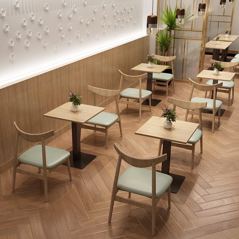 定制网红简约休闲西餐咖啡厅奶茶甜品店桌椅组合藤印象定制靠墙卡座