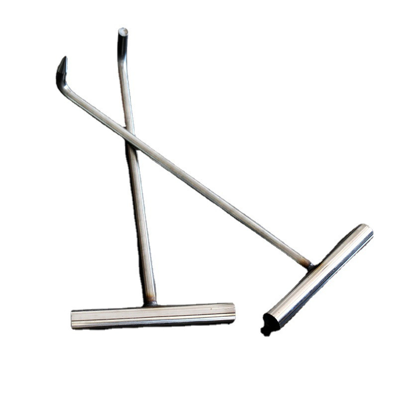 囍诺 不锈钢钩子T型井盖钩拉货挂肉猪肉下水道重型加粗勾子 加粗不锈钢68cm-直径12mm尖口A高清大图