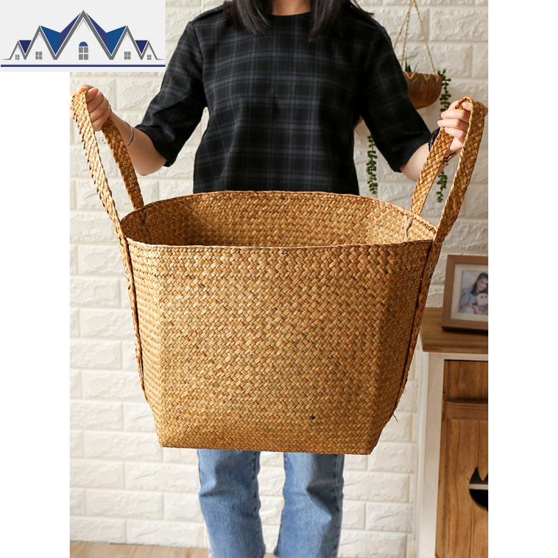 KENS浴室大号脏衣提篮洗衣篓编织手提袋 北欧创意家居编收纳篮 三维工匠高清大图