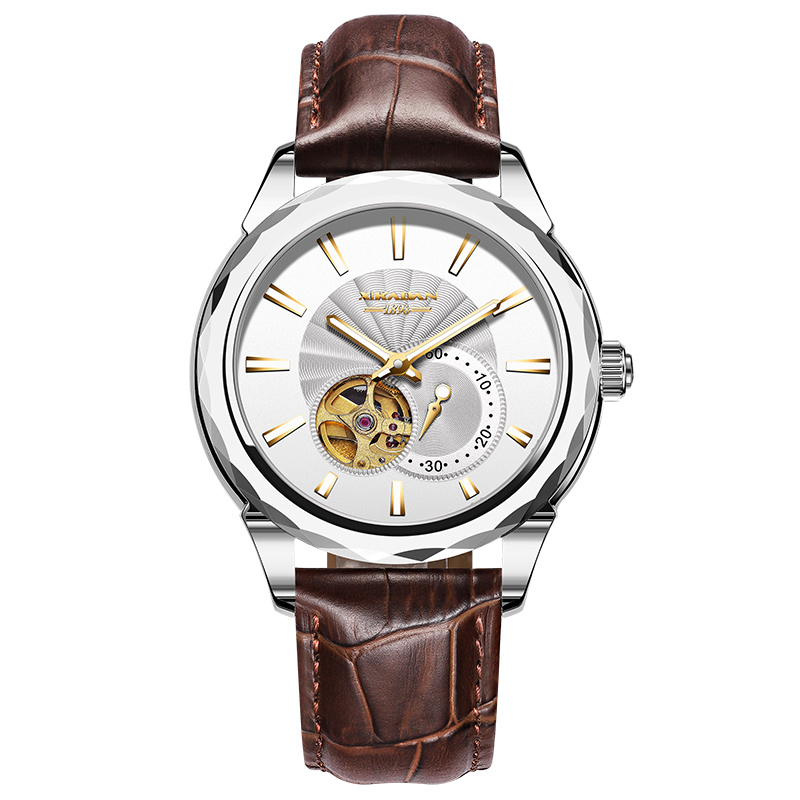 西卡丹xikadan手表男学生正品瑞士机械表自动镂空夜光防水国产品牌