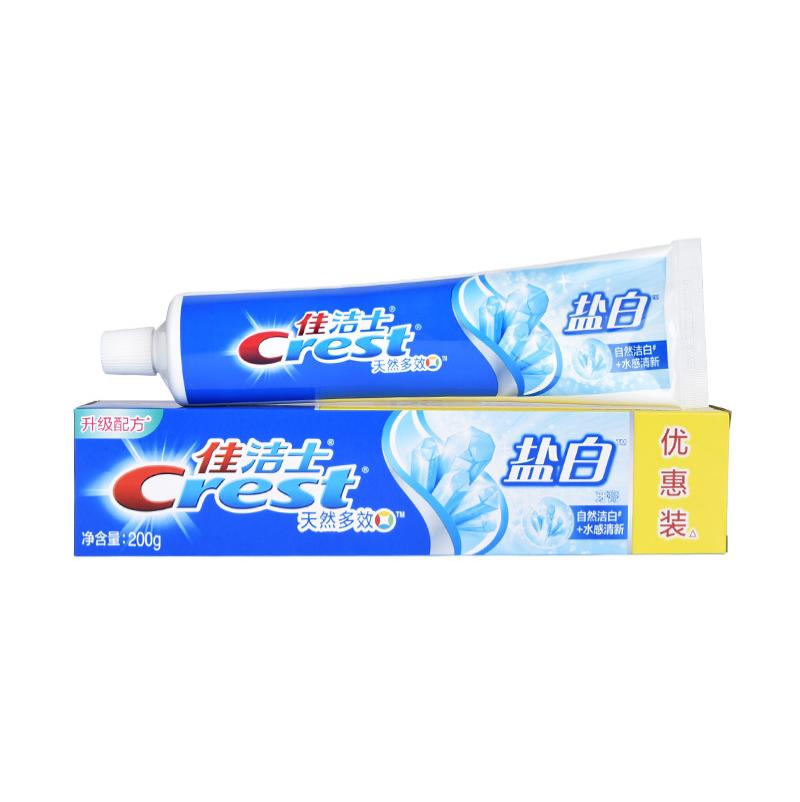 佳洁士牙膏盐白配方去渍清新口气--200g盐白*4支