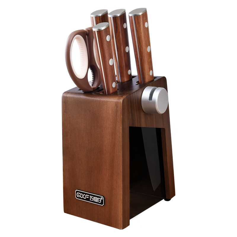 巧媳妇(SMART WIFE)领锋七件套K-1578-7刀具套装 七件套 家用砍斩骨刀剁切肉切片刀套装磨刀器菜刀组合