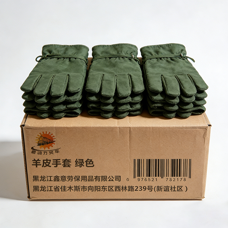 新动力火车 羊皮手套 绿色 副高清大图