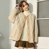 唐狮2024冬季新款90鸭绒轻薄羽绒服女短款内胆保暖秋冬美拉德外套_7326 S B款/燕麦色