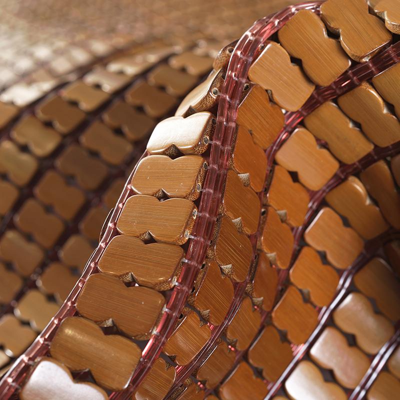 美帮汇折叠麻将席凉席单人学生宿舍凉席1.0米双竹席1.5米1.8m床席子夏季高清大图