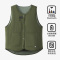 飞乐思发热马甲L码充电衣服电热背心棉衣丛林绿FW-020311