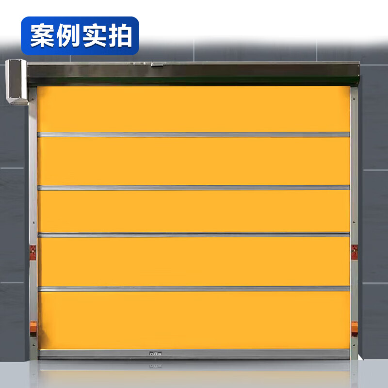 启功pvc快速卷帘门柔性堆积门雷达感应自动提升门 每平方QG-JZJLM03高清大图