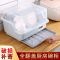 厨房碗柜塑料加厚碗筷收纳盒带盖沥水架碗盘架子家用碗筷置物架 冰蓝 (D款平放碗架)小号