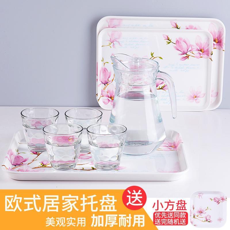家用长方形欧式托盘水杯子茶盘创意密胺餐具盘塑料水果蛋糕盘