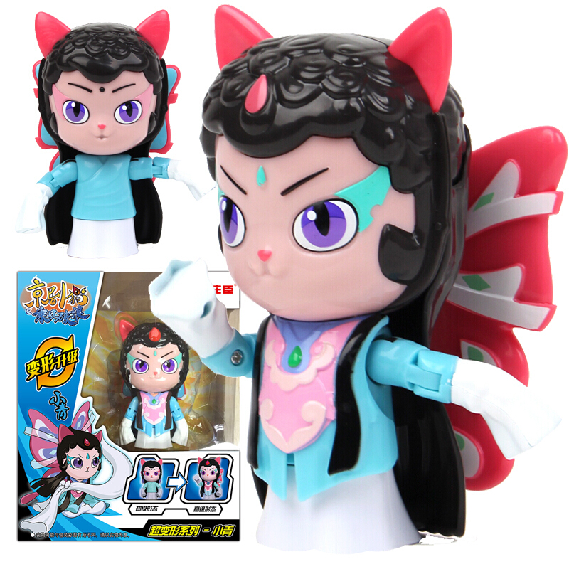 3玩具变形公仔人偶玩偶塑料乘风破浪全套装京剧猫变形机器人小青参数