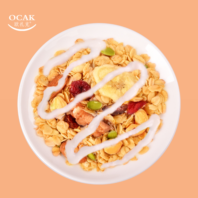 欧扎克（OCAK）坚果多烘焙麦片早餐即食代餐无蔗糖非膨化零食