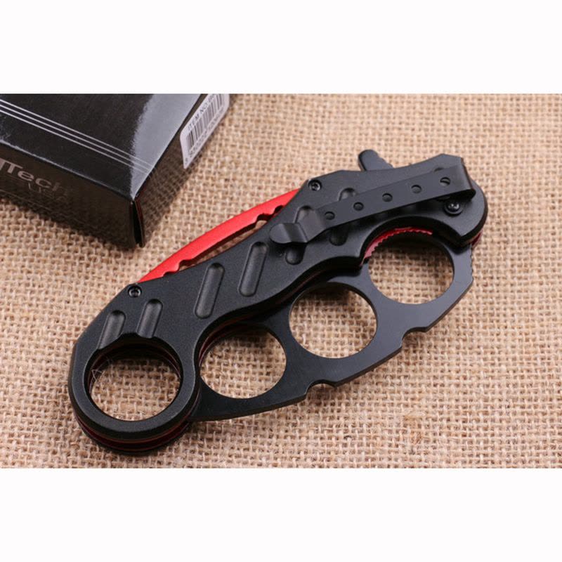 大头拳套折刀拳套折刀指虎拳扣刀折刀铁拳头拳套四指拳环防护武器拳扣铁莲花手撑子多功能小刀防卫刀战术刀具图片