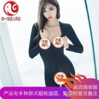 情趣内衣冰丝连体拉链开裆紧身连身袜透视大码夜场女王SM制服