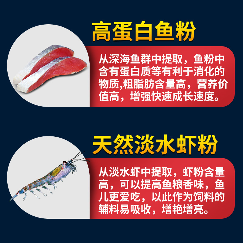 鱼食小金鱼饲料观赏鱼通用鱼粮小颗粒上浮鱼料锦鲤饲料小型鱼颗粒