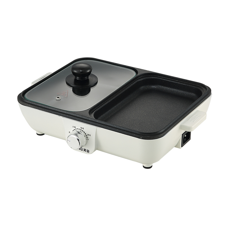 美菱(melng)涮烤一体锅mt-lc1360家用多功能不粘烤肉锅 火锅烤肉一体