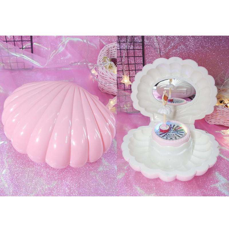 送女生音乐盒可爱贝壳八音盒儿童生日跳舞芭蕾女孩节日礼品 三维工匠 BY999-1贝壳音乐盒/深粉+彩纸装(带灯)高清大图