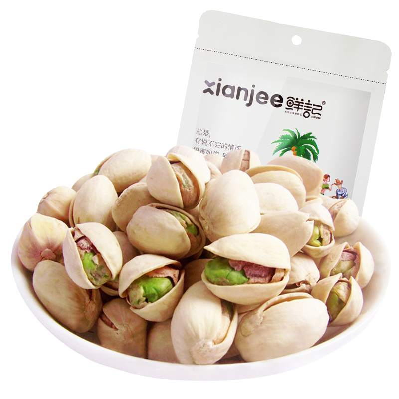 鲜记 开心果100g/袋坚果干果办公室休闲零食孕妇坚果无漂白食品