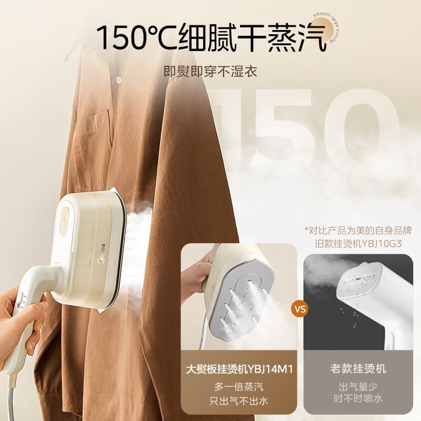 美的(Midea)[价低头部主播9折]手持挂烫机家用电熨斗熨烫机大蒸汽电熨斗旅行出差便携式小型熨烫拼豆高清大图